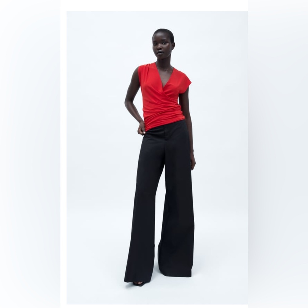 NWT Zara drape top